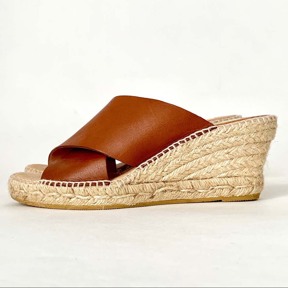 Kanna Wedge Leather Espadrille Shoes